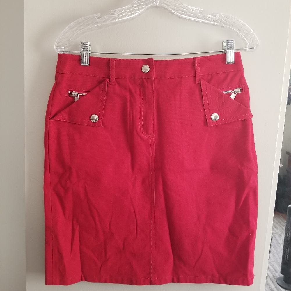 Michael Kors Red Mini Skirt - Size 4